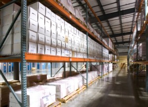 record storage boxes in Baton Rouge warehouse 